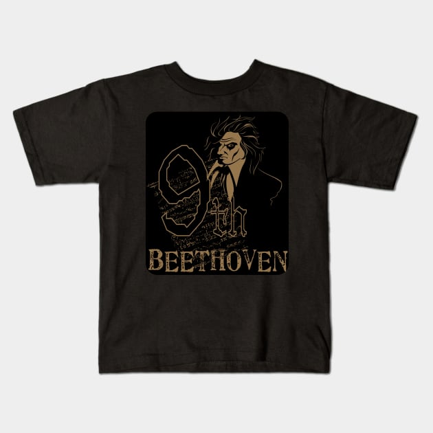 beethoven Kids T-Shirt by tecnotequila